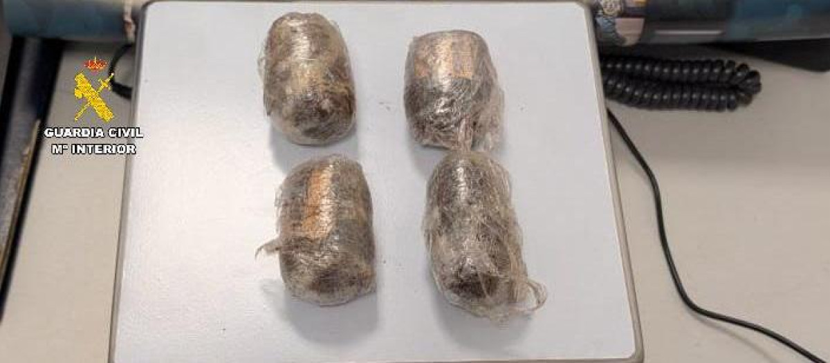 Varias 'bellotas' de hachís incautadas a una dominicana en la cárcel de Dueñas