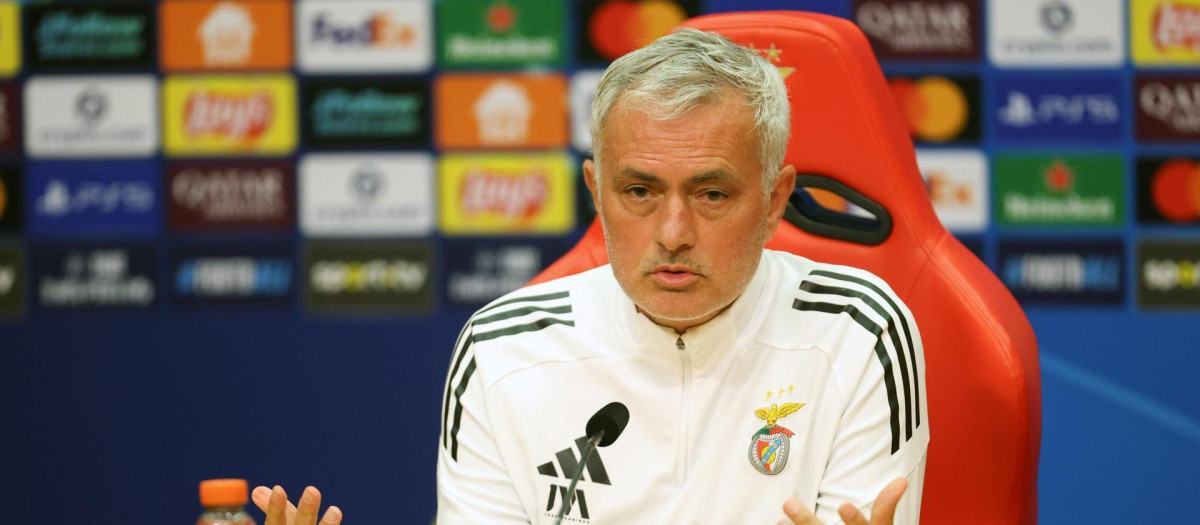 José Mourinho, durante la rueda de prensa previa al partido frente al Real Madrid