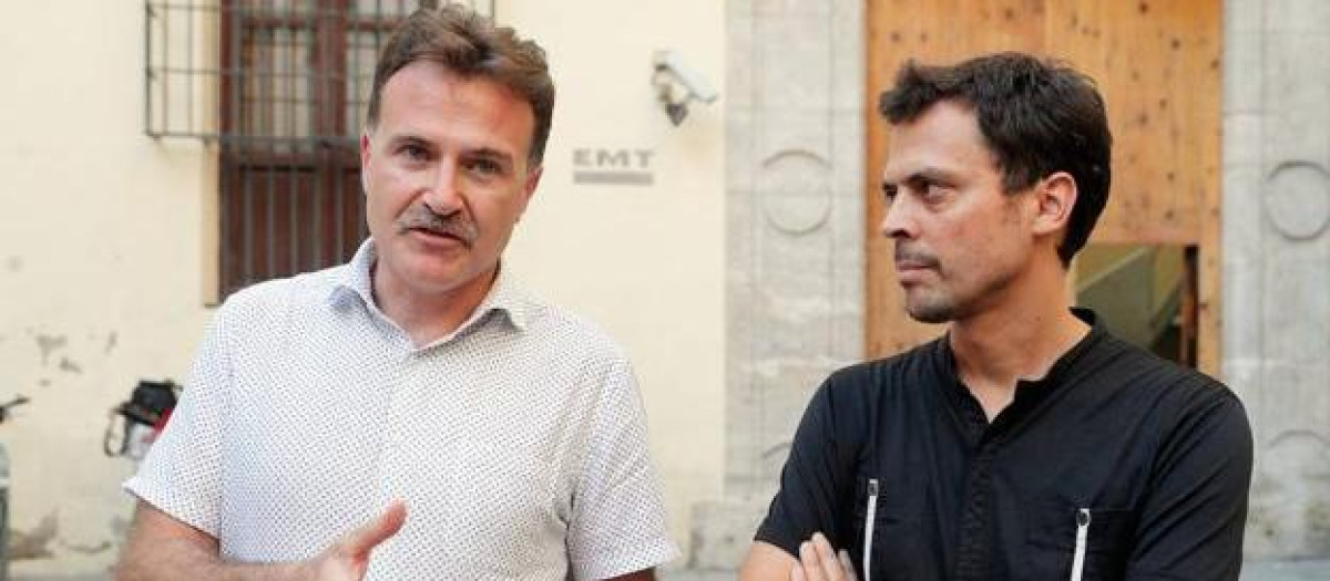 Imagen de archivo del exconcejal valenciano de Movilidad Giuseppe Grezzi y Josep Enric García Alemany