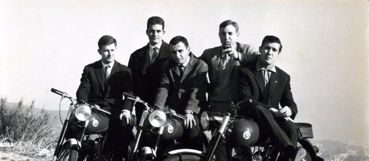 Los cinco miembros de la expedición, en 1962