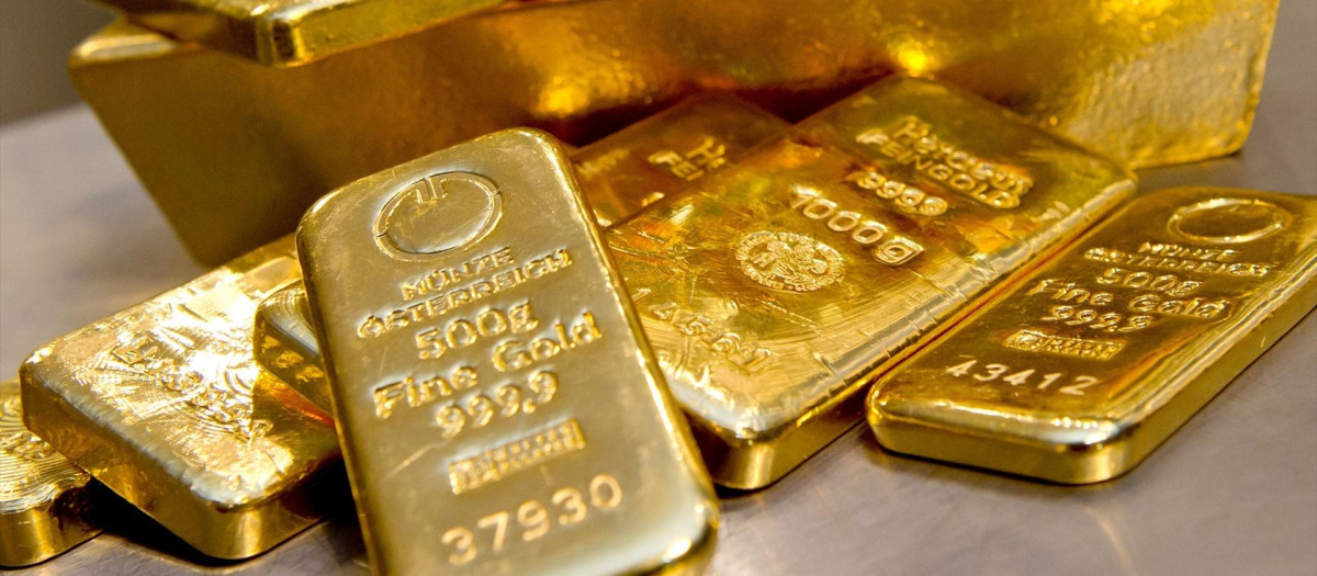 Lingotes de oro.