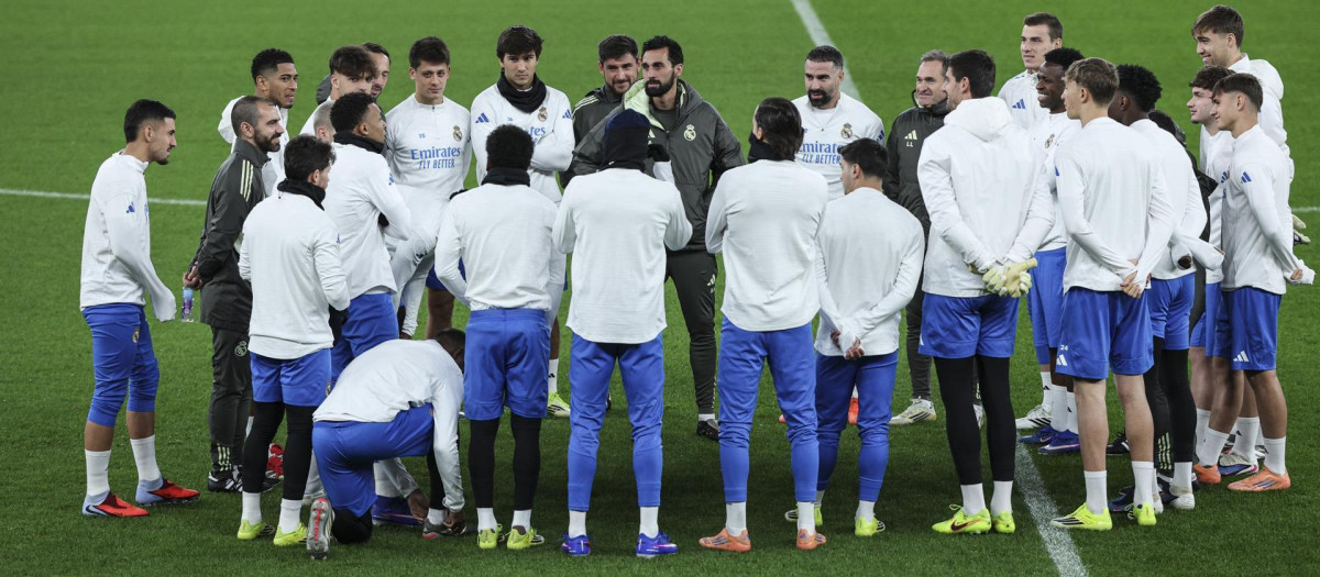 La plantilla del Real Madrid, concentrada en Lisboa