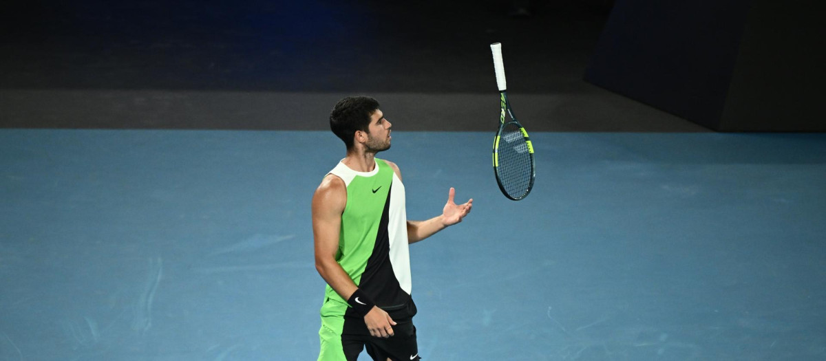 Carlos Alcaraz, en los cuartos de final del Open de Australia