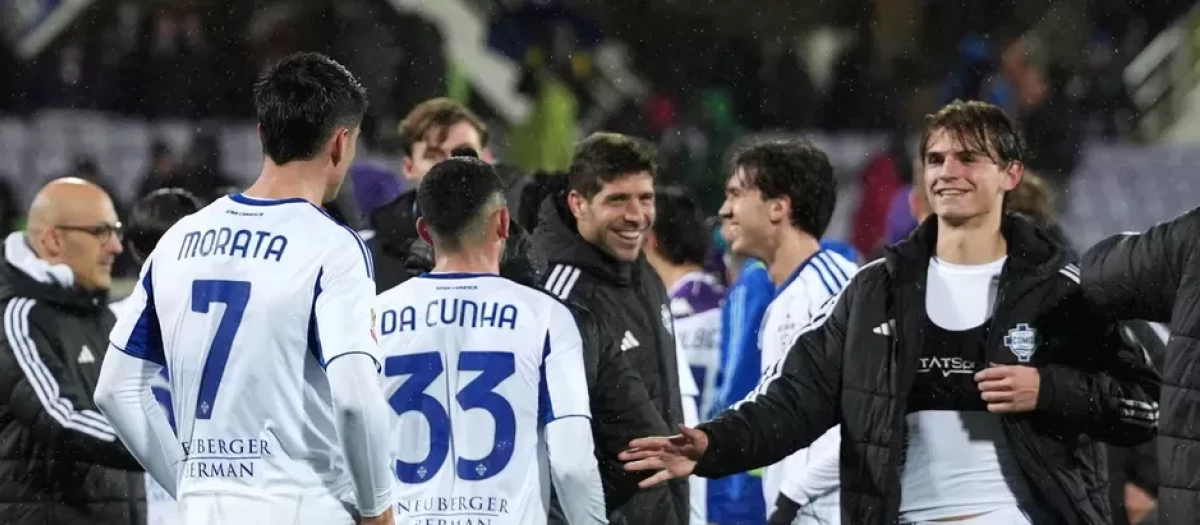 Nico Paz y Álvaro Morata en una imagen de archivo