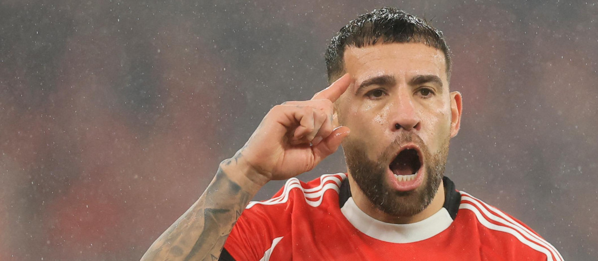 Nicolás Otamendi, en el Benfica - Real Madrid