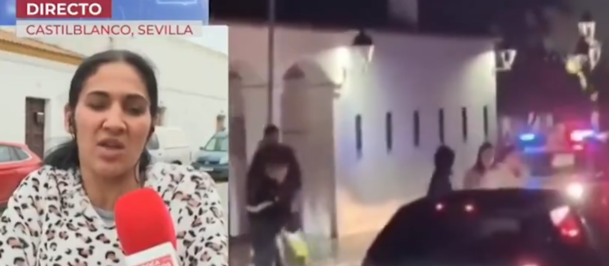 Imagen de Isabel siendo entrevistada en el programa por la primera pelea