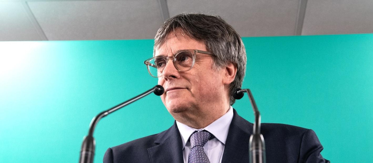 El presidente de Junts, Carles Puigdemont, desde Perpiñán