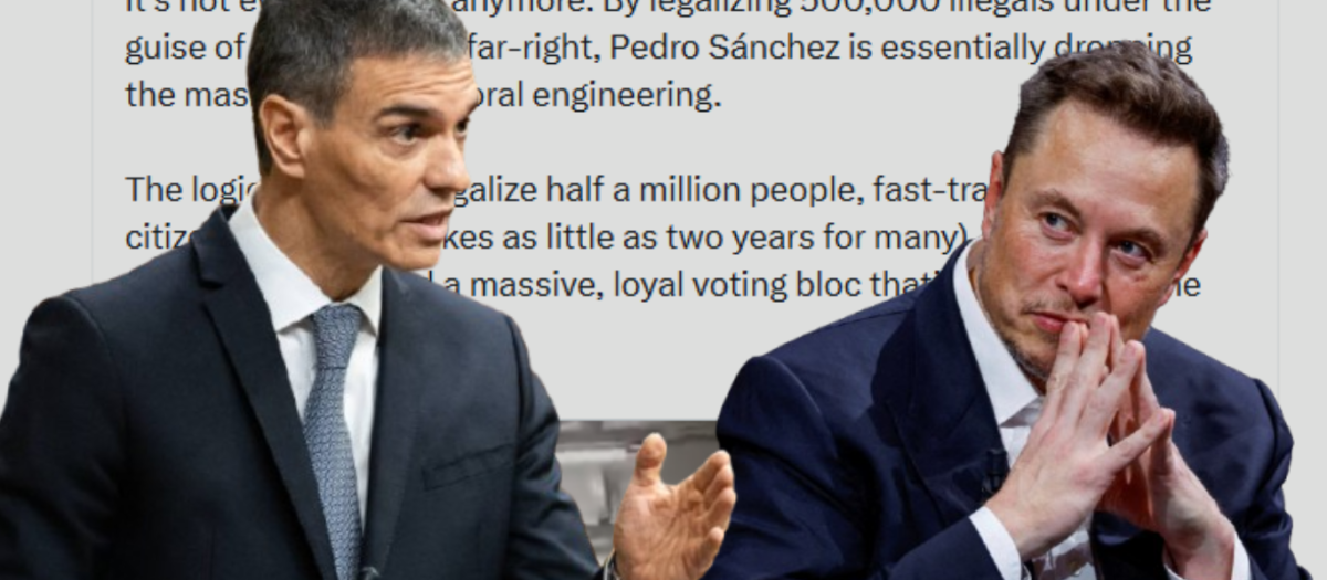 Pedro Sánchez y Elon Musk