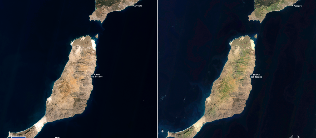 Lanzarote, Fuerteventura y La Graciosa en imágenes de Copernicus
