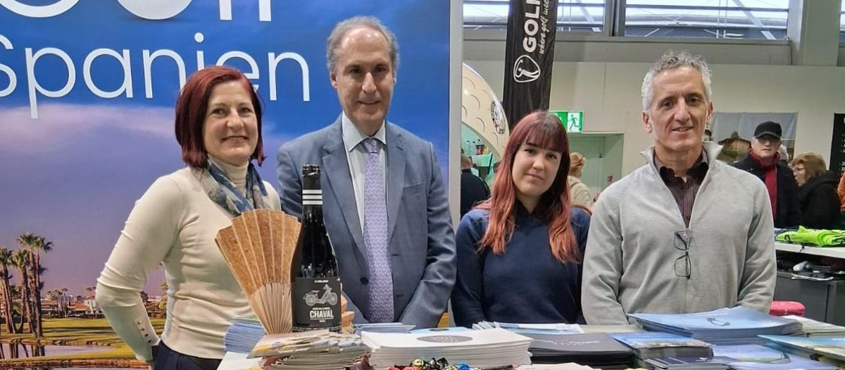 Imagen tomada del stand de la Comunidad Valenciana en la feria suiza Golfmesse Zúrich