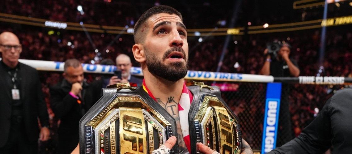 (Foto de ARCHIVO)
Ilia Topuria noquea a Oliveira y logra su segundo cinturón de la UFC

REMITIDA / HANDOUT por UFC
Fotografía remitida a medios de comunicación exclusivamente para ilustrar la noticia a la que hace referencia la imagen, y citando la procedencia de la imagen en la firma
29/6/2025