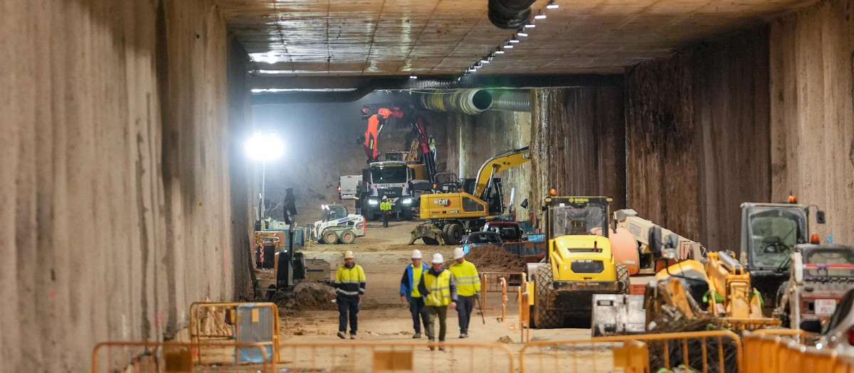Conexión de los dos túneles del soterramiento de la A-5