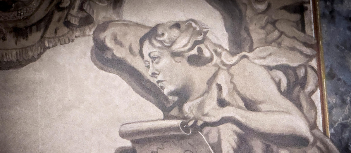 El ángel con rostro de Meloni en unos frescos de la basílica romana de San Lorenzo in Lucina se ha convertido en una atracción turística