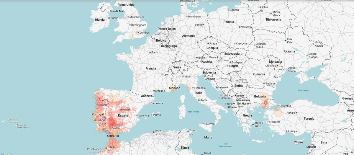 Mapa de inundaciones de 'Flood Hub'