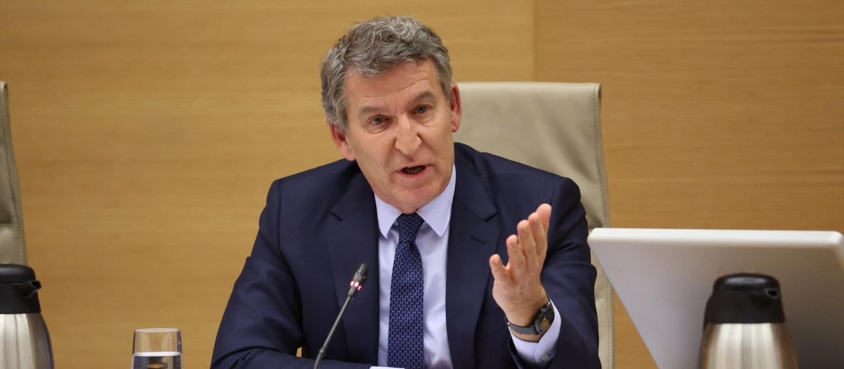 El presidente del PP, Alberto Nuñez Feijóo