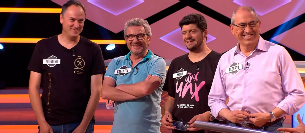 Erundino, Valentín, Manu y Alberto, concursantes de ¡Boom!