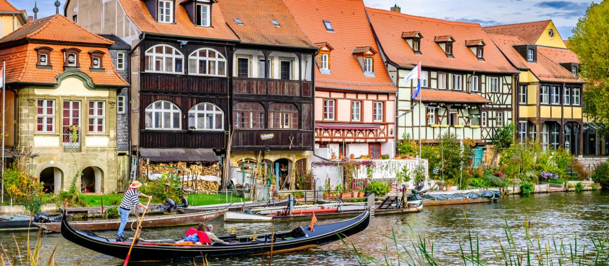 Edificios históricos en el casco antiguo de Bamberg