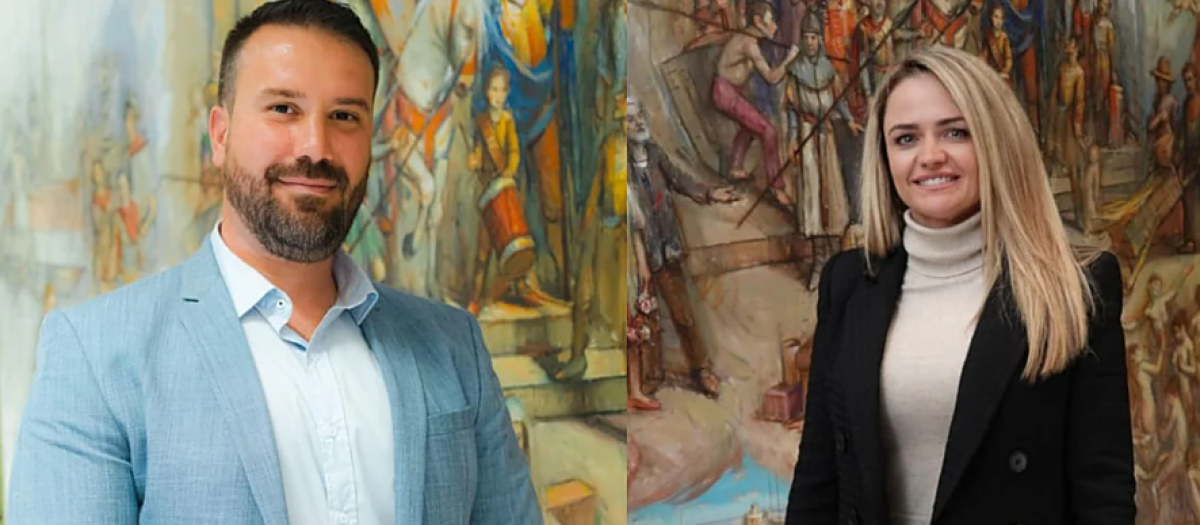 Imagen de los concejales de Burriana que han abandonado Compromís, Jorge Alarcón Fàbrega y Carla Gascó