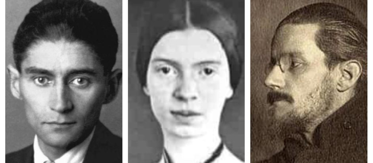 Franz Kafka, Emily Dickinson y James Joyce
