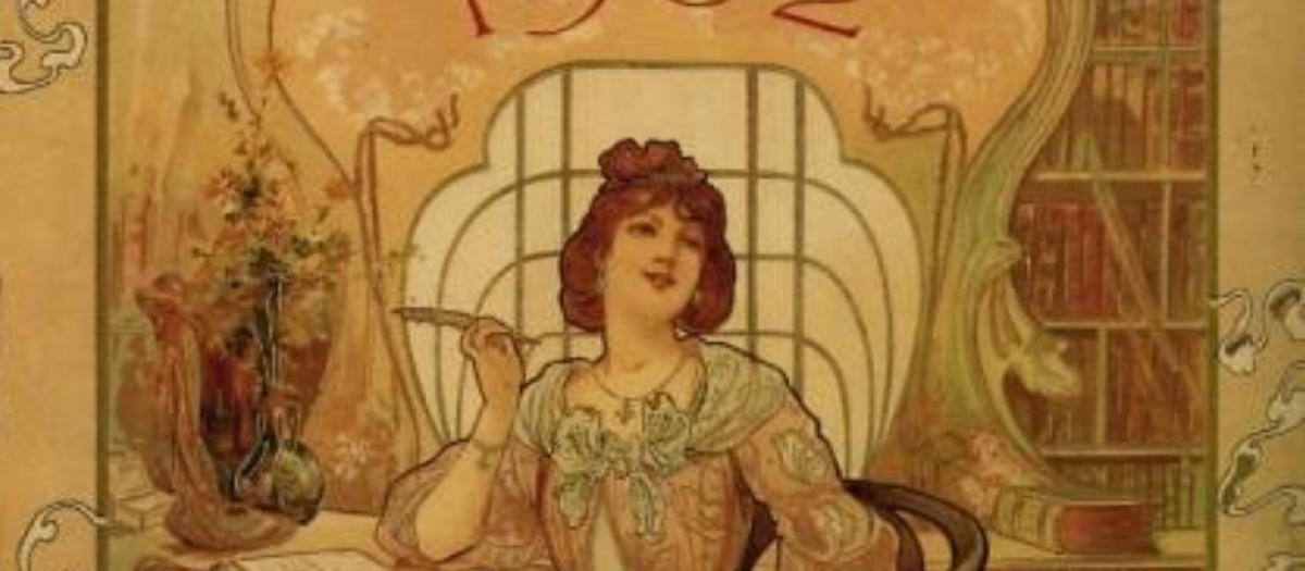 Cartel publicitario de Chocolate Amatller, en 1902