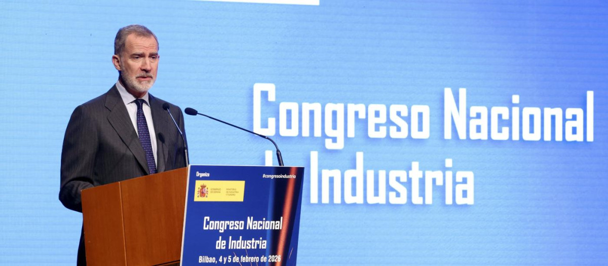 Don Felipe, este miércoles en el Congreso Nacional de Industria en Bilbao