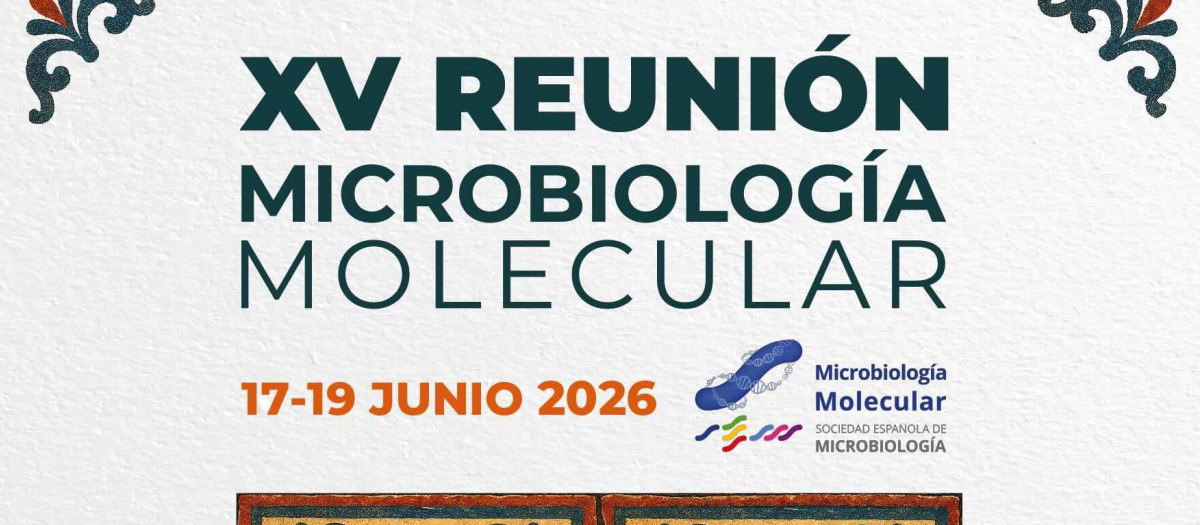 Cartel de la XV reunión de microbiología molecular en la CEU