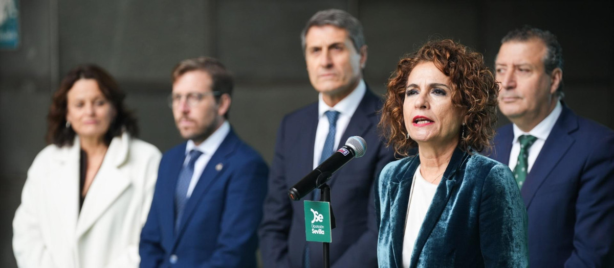 La ministra de Hacienda, María Jesús Montero, en un acto en Andalucía.