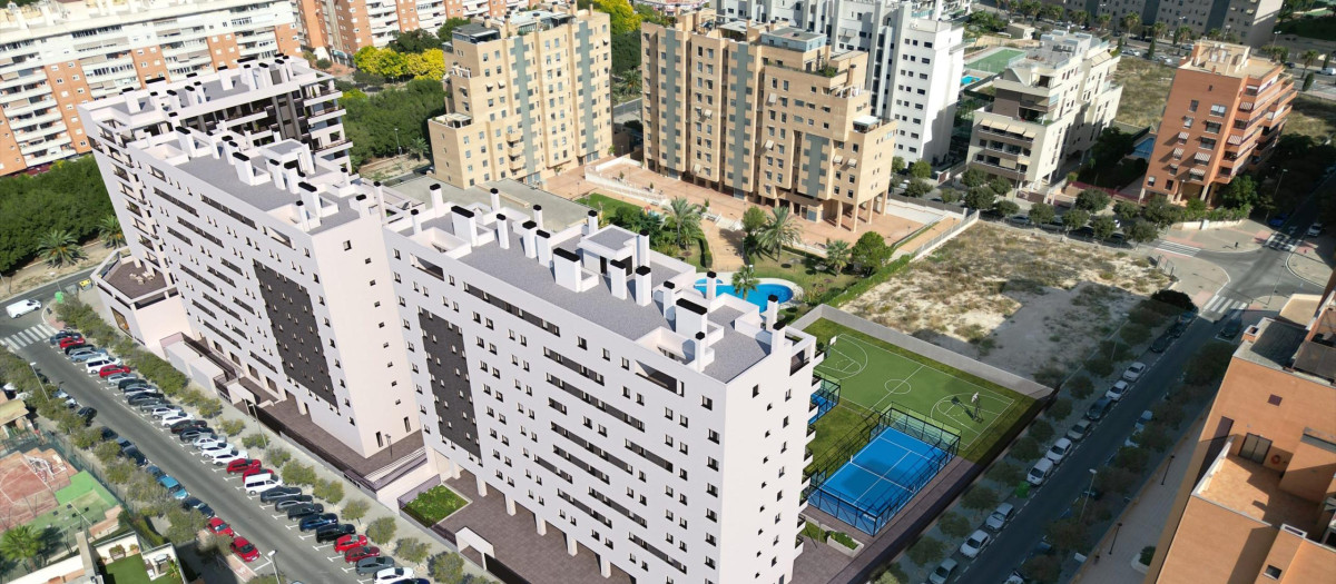 Recreación del residencial Les Naus de Alicante.