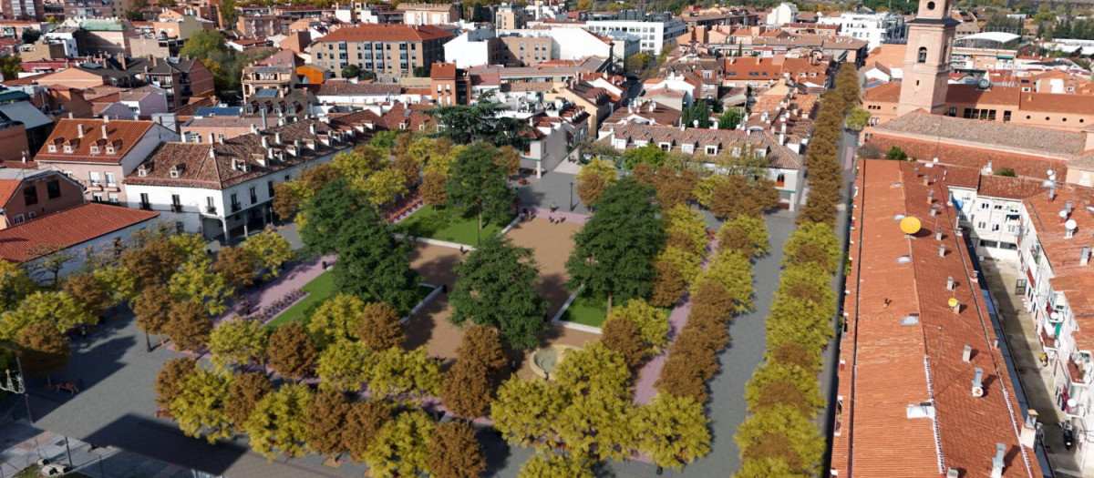 Ilustración del proyecto del casco histórico de Barajas