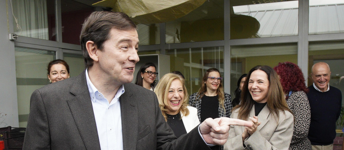 El presidente del Partido Popular de Castilla y León y candidato a la Presidencia de la Junta, este viernes, en Ponferrada