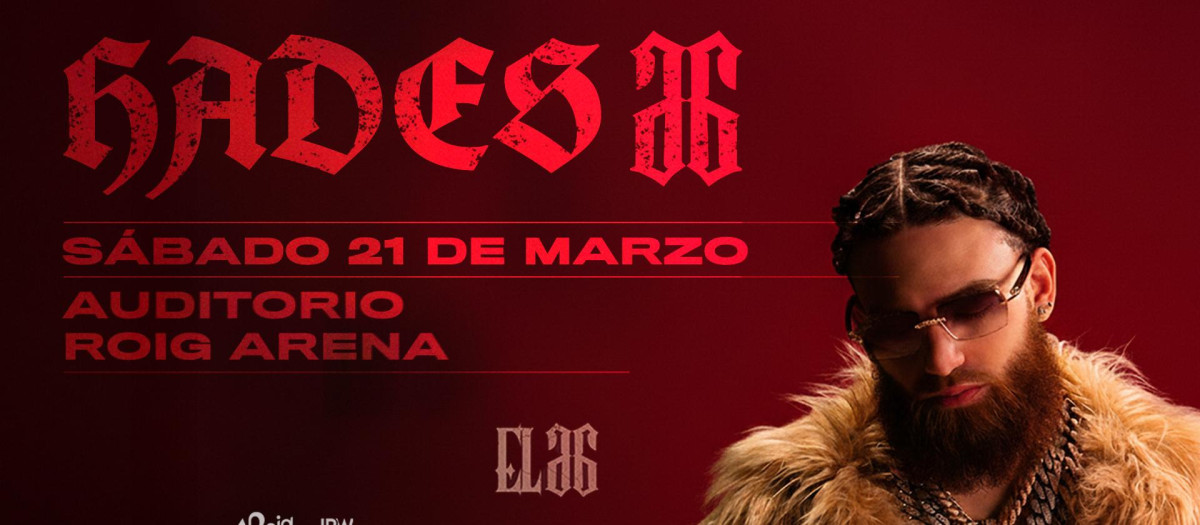 Cartel del concierto de Hades66 en el Auditorio Roig Arena