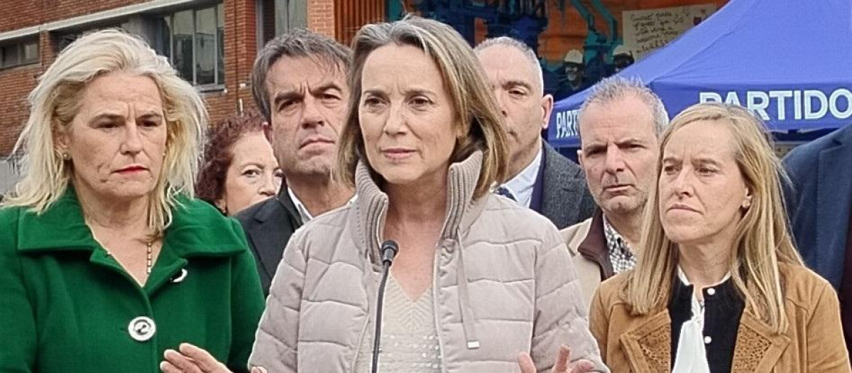 La vicesecretaria de Regeneración Institucional del Partido Popular, Cuca Gamarra, en un acto en Baracaldo (Vizcaya)
