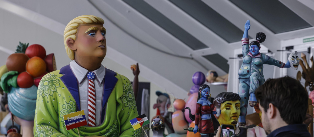 Imagen de un ninot de Donald Trump