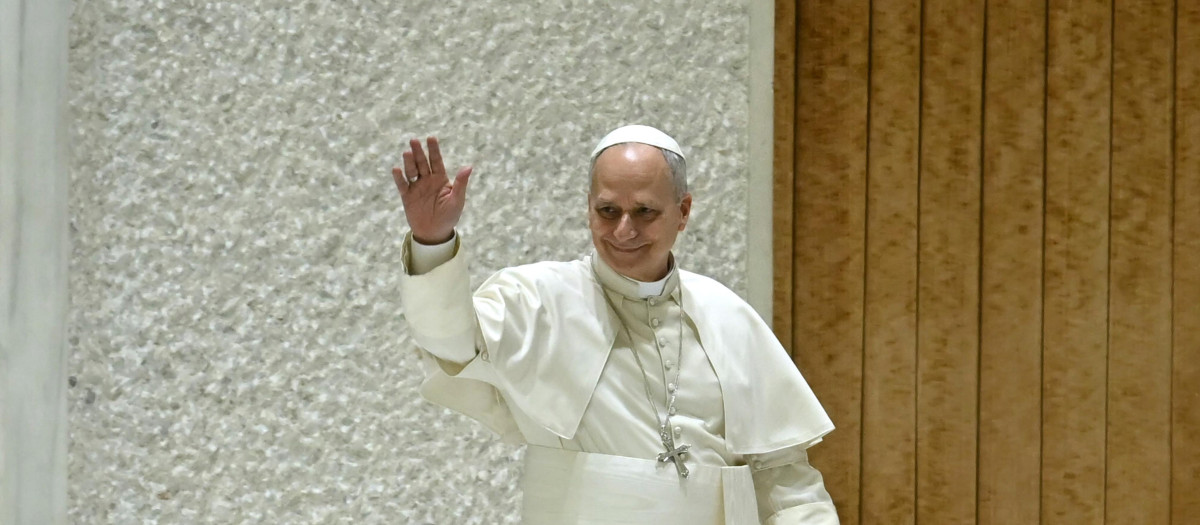 León XIV, en la audiencia semanal en El Vaticano