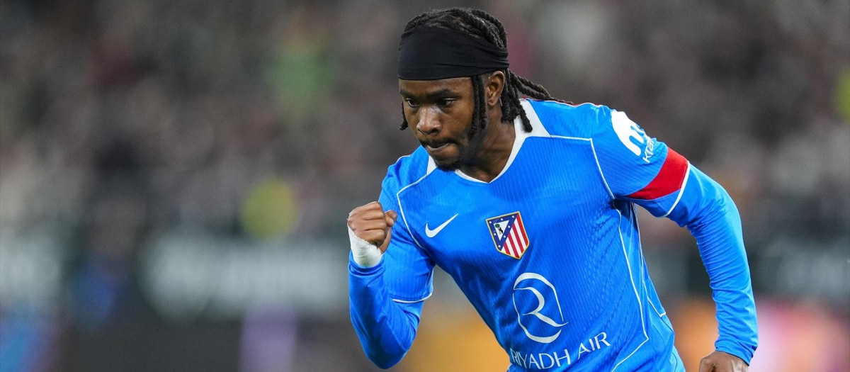 Ademola Lookman, en su estreno como jugador del Atlético de Madrid