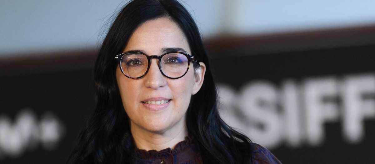 Alauda Ruiz de Azúa, en la presentación de Los domingos en el festival de San Sebastián