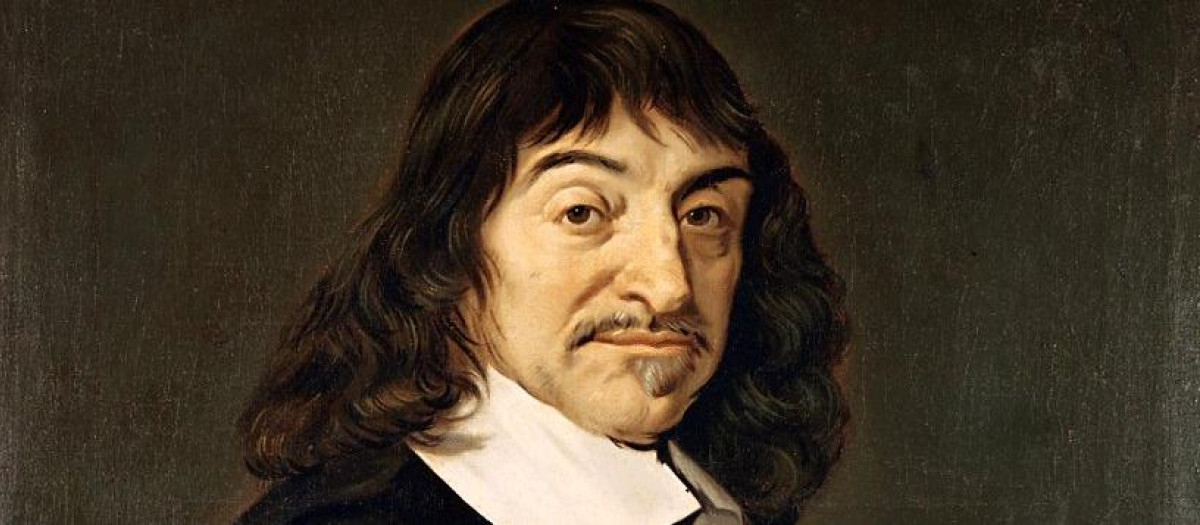 Detalle del retrato de Descartes de Frans Hals