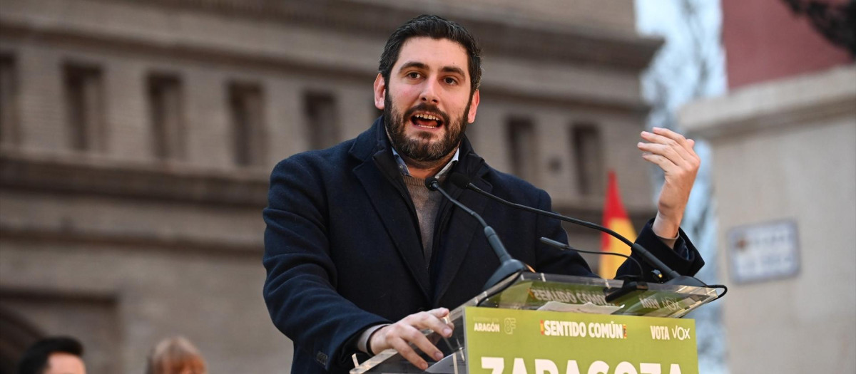 El candidato de Vox a las elecciones de Aragón, Alejandro Nolasco,
