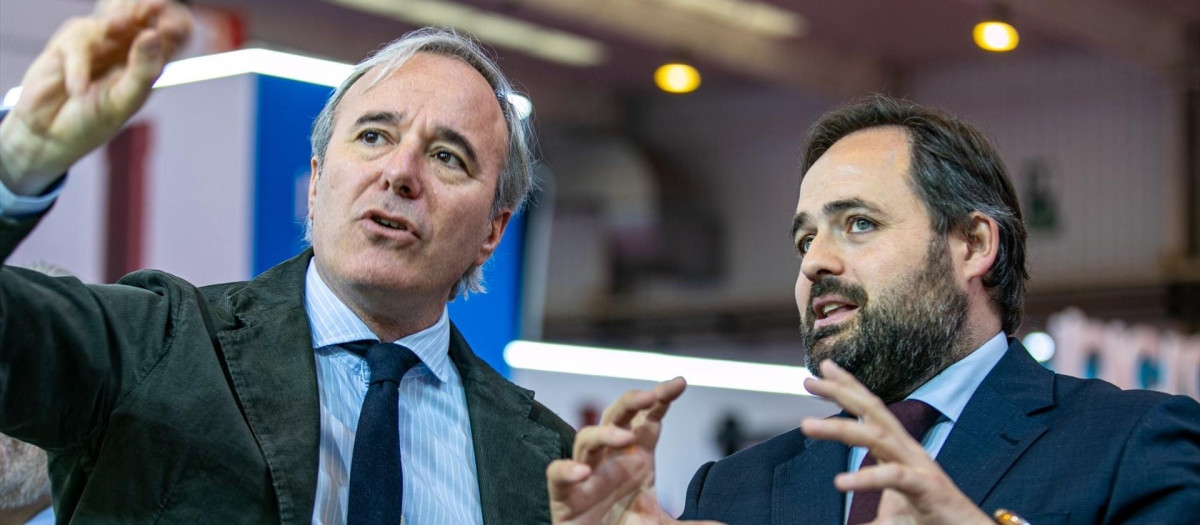 El presidente del PP de Castilla-La Mancha, Paco Núñez, junto al presidente de Aragón, Jorge Azcón.

REMITIDA / HANDOUT por PP CLM
Fotografía remitida a medios de comunicación exclusivamente para ilustrar la noticia a la que hace referencia la imagen, y citando la procedencia de la imagen en la firma
09/2/2026