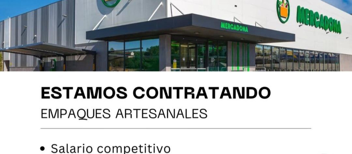 Imagen de la publicación que usa de forma fraudulenta el nombre de Mercadona