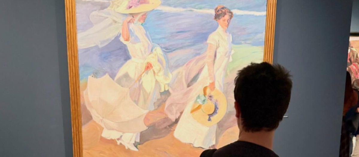 Imagen de Christian Gálvez en la exposición de Sorolla en Valencia.