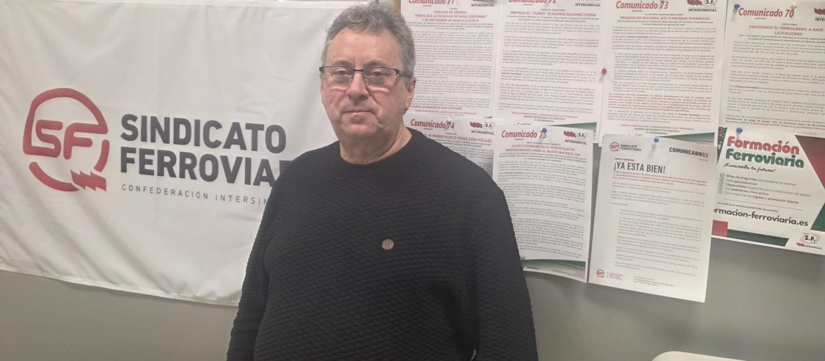 Rafael González Escudero, portavoz del Sindicato Ferroviario