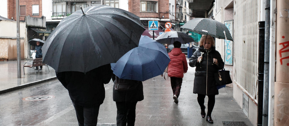 Día de intensa lluvia en Ponferrada