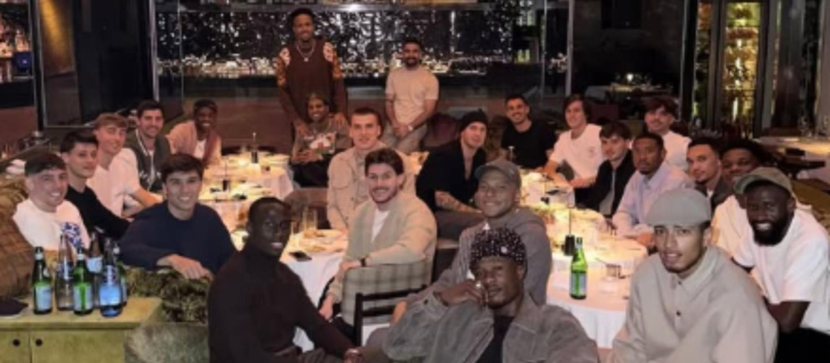 Cena de conjura del Real Madrid en un restaurante de la calle José Abascal