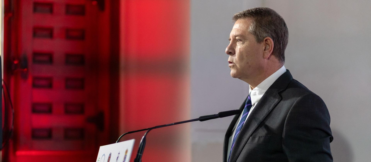 (Foto de ARCHIVO)
El presidente de Castilla-La Mancha, Emiliano García-Page, entrega los Broches Gastronómicos del Medio Rural.

REMITIDA / HANDOUT por JCCM
Fotografía remitida a medios de comunicación exclusivamente para ilustrar la noticia a la que hace referencia la imagen, y citando la procedencia de la imagen en la firma
30/1/2026