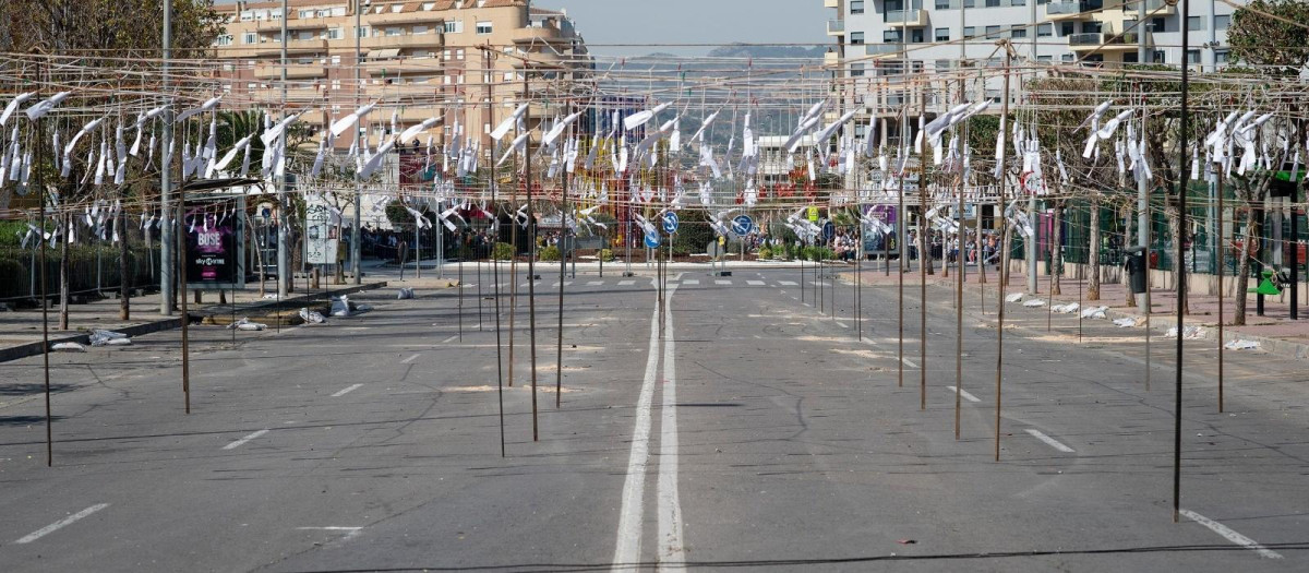 Imagen de archivo de una mascletà en las fiestas de la Magdalena de Castellón.