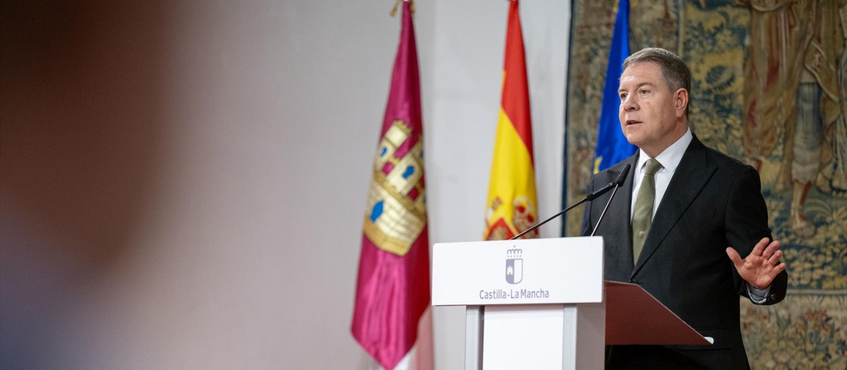 El presidente de Castilla-La Mancha, Emiliano García-Page.

REMITIDA / HANDOUT por PIEDAD LOPEZ/JCCM
Fotografía remitida a medios de comunicación exclusivamente para ilustrar la noticia a la que hace referencia la imagen, y citando la procedencia de la imagen en la firma
12/2/2026