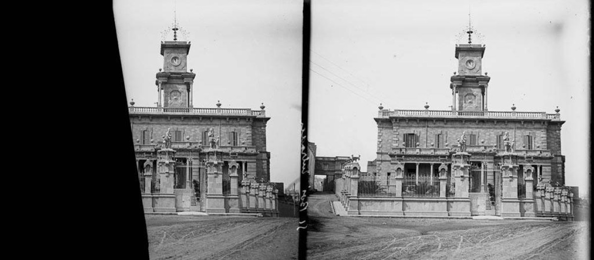 Entrada del hospital psiquiátrico de Sant Boi, en 1903