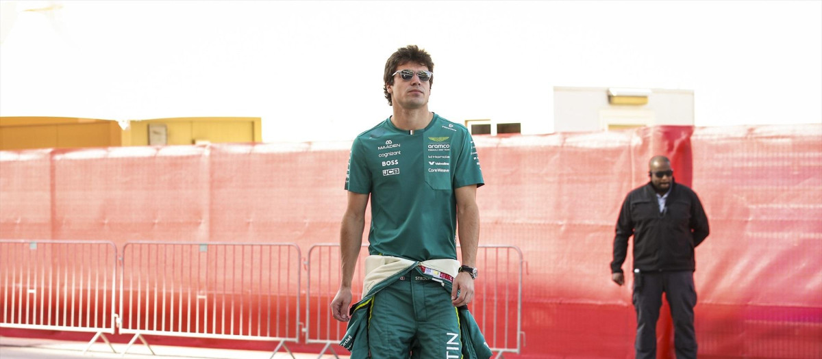 Lance Stroll, antes de subirse al AMR26 durante los tests de pretemporada