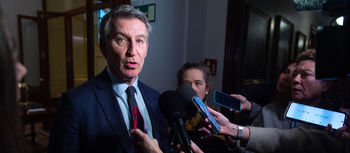 El presidente del Partido Popular, Alberto Núñez Feijóo
